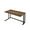 Walnut+Black, variant on Office Desks White and Stained Walnut 2-Drawer Extendable Desk with Sliding Mechanism,Wooden Office Desks