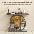 thumbnail image 4 of HOMCOM Table d'Entrée 39,4 Pouces avec Étagères de Rangement, Table Console Industrielle, 4 of 10