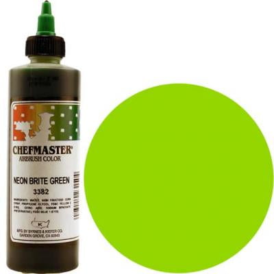 Chefmaster Airbrush Food Colour - Neon Green, 9 oz