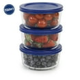 thumbnail image 1 of Pillsbury 6-Piece Round Borosilicate Glass Food Storage Set, 3 x 472 mL, 1 of 4