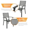 thumbnail image 4 of Nuu Garden 5 Piece Outdoor Dining Set, Metal Patio Dining Chairs Stackable and Square Dining Table with Umbrella Hole, Black, 4 of 9