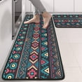 thumbnail image 2 of Kitchen Rugs Sets Of 2,Multicolor Triangular and Diamond Shaped Geometric Boho Anti Fatigue Kitchen Mat Rugs Non Slip Washable,Decorative Kitchen Floor Mats for Kitchen,Sink,Laundry,17"x47"+17"x47", 2 of 5