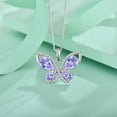 thumbnail image 3 of Blaniy Women Butterfly Necklace 925 Sterling Silver June Birthstone Pendant Created Gemstone Jewelry Gifts for Women, 3 of 5