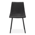 thumbnail image 3 of Bouclair Black Textured Faux Leather and Metal Dining Chair, 3 of 10