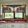 thumbnail image 3 of Yayeee Kitchen Curtains Tier Set of 2 Light Filtering 57"x36" Over Sink Window Panels, Colorful Skeleton with Cloud, 3 of 7