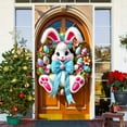 thumbnail image 5 of Qocolhg Outdoor Easter Decor Party Theme Decorations Front Door Cover Easter Decoration Easter Decorations Outdoor Easter Decorations for Home, 35.4x70.8 inch, G, 5 of 8