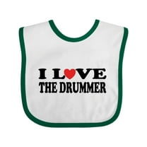 Inktastic I Love The Drummer Boys or Girls Baby Bib