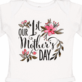 thumbnail image 4 of Inktastic Our First Mother's Day- Pink Flowers Boys or Girls Long Sleeve Baby Bodysuit, 4 of 5