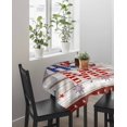 thumbnail image 4 of 4th of July Suqare Tablecloth - 54 x 54 Inch, Stars Striped Farmhouse American Flag Wood Grain Waterproof & StainResistant Tablecloth, Washable Oil-proof Table Cover for Dining/Party/Wedding/Buffet, 4 of 9