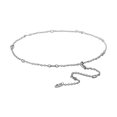 thumbnail image 1 of Bigworldlittlethings elegante mujer cintura cadena cinturón diamantes de imitación joyería cintura plata jinwen Cadena de la cintura, 1 of 8