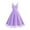 Purple, variant on Womens Party Dress Mesh Butterflies Applique Elegant Wedding Guest Gown Bridesmaid Cami Spaghetti Strap Swing Dress (M, Purple)