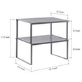 thumbnail image 2 of Metal Kitchen Cabinet and Counter Shelf Organizer, Expandable & Stackable, Silver, 2-Pack by Oumilen, 2 of 7