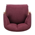 thumbnail image 6 of NPD Furniture Florence Fabric Accent Chair Brown Legs in Havana Maroon, 6 of 15