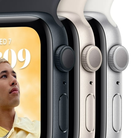Apple Watch SE 2nd Generation (GPS) 40mm Aluminum Case with White Sport Band - S/M - Silver