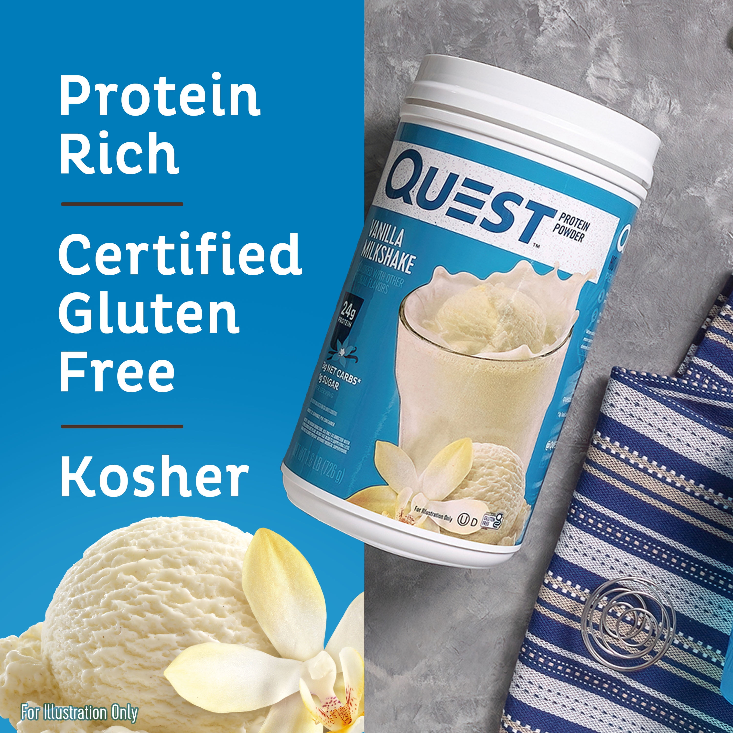 Vanilla Milkshake Protein Powder – Quest Nutrition