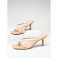 thumbnail image 4 of Women Comfortable Low Heel Thong Heeled Sandals Square Open Toe Fashion Kitten Shoes For Party Casual Slides 2026, 4 of 7
