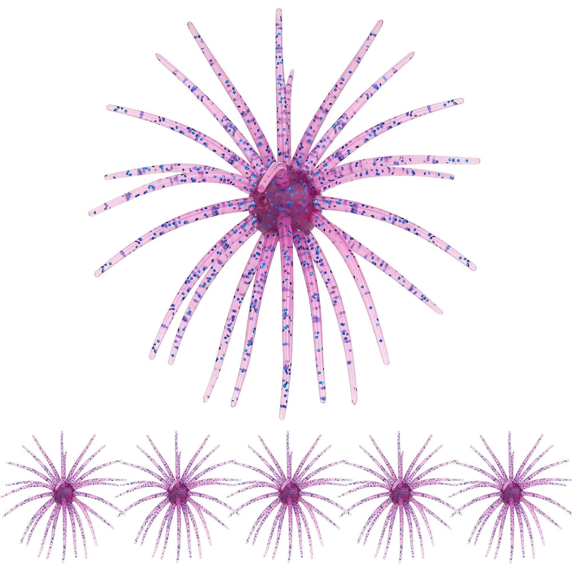 Sea Urchin Bait for Bass Fishing Creature Urchin Bait | Fuzzy Dice Fishing Lure – 2.5 / 3.6 / 4 /5.1 Soft Plastic Swimbaits for Bass Fishing