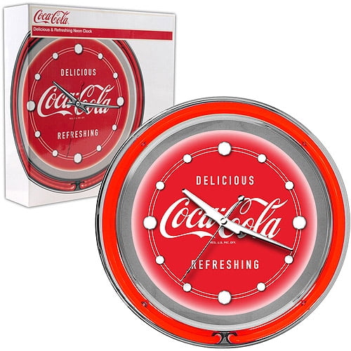 14 Coca Cola Neon Wall Clock Delicious Refreshing Com 14 Coca Cola Neon Wall Clock, Custom Neon Garage Clocks