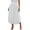 White, variant on CAIXIA Womens Bubble Maxi Skirt, Elastic Waist Puffy Hem A-Line Skirt with Pockets