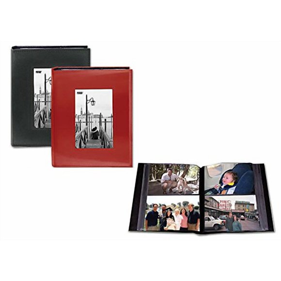 Pioneer Guide d'Album Photo pour la Maison Albums Photo Albums par Taille de Photo » Albums Photo 4x6 » Albums Photo 4x6 2 Photos par Page Non Rechargeable FRM246 Album Photo Cousu avec Découpe de Cadre (Rouge)