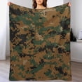 thumbnail image 4 of Fleece Soft Throw Blanket Marpat Camouflage Blankets Lightweight Flannel Plush Fuzzy for Sofa Couch Bed Livingroom Chair Car Travel 50X60 in, 4 of 6