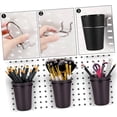 thumbnail image 3 of 6 Sets Pegboard Cups with Pegboard Hooks,Pegboard Accessories Baskets,Pegboard Cup,Peg Board Basket Parts Bins Accessories for Organizing Craft Tools and Storage Garage Office Workbench,Black, 3 of 7