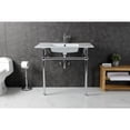thumbnail image 4 of Kingston Brass KVBH37227C Templeton 37" Ceramic Console Sink with Brass Legs (1-Hole), White/Polished Chrome, 4 of 8