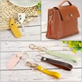 thumbnail image 5 of Uxcell Leather Keychain Key Ring Chain Ring Key Hook Holder Accessories for Men and Women Brown 2 Pack, 5 of 6