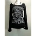 thumbnail image 2 of 2000s American Vintage Gothic Black Women T-shirts Punk Style Graphic Grunge Tshirts Harajuku Y2k Long Sleeve Tops Streetwear, 2 of 6
