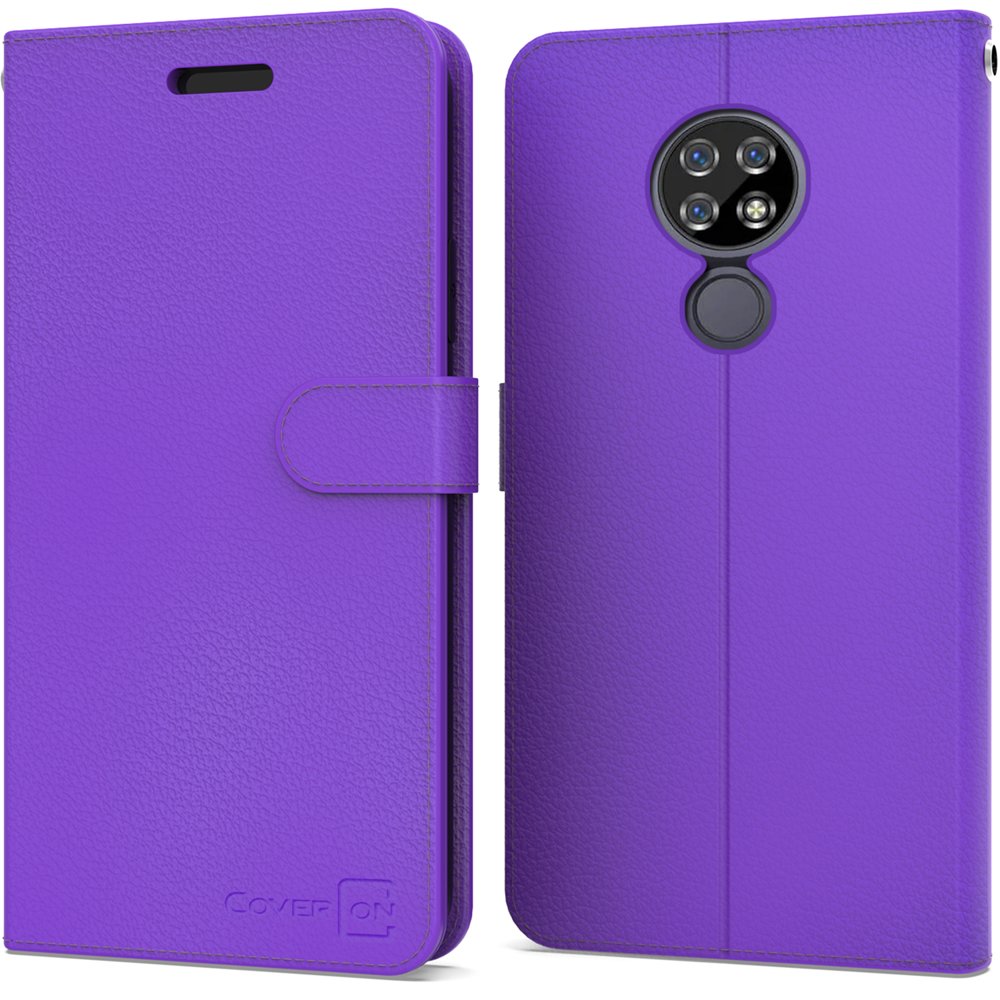 CoverON Cricket Ovation Leather Case / ATT Radiant Max Wallet Case