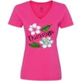 thumbnail image 3 of Inktastic Mississippi Magnolia Flowers and Leaves Women's V-Neck T-Shirt, 3 of 5