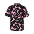 thumbnail image 3 of Balery Breast Cancer Awareness (2) Print Men's Hawaiian Shirts Short Sleeve Beach Shirt Relaxed Fit Vacation Button Down Shirts-Large, 3 of 9