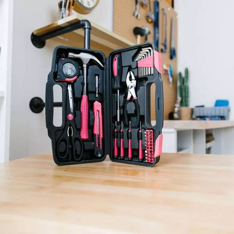 ブラックピンクセット Blue Ridge Pink Household Tool Kit 40 Pieces - Walmart.com