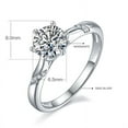 thumbnail image 4 of 1 Carat Diamond Infinity Round Cut Moissanite Engagement Ring In 18K White Gold Plating Over Silver(D Color, VVS1 Clarity), 4 of 4