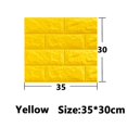 thumbnail image 3 of 5-30 piezas 35 cm * 30 cm DIY autoadhesivo 3D pegatinas de pared para dormitorio impermeable decoración del hogar fondo de pantalla de ladrillo de espuma, 3 of 5