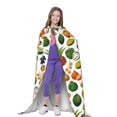 thumbnail image 4 of Honeii Lemon Fruits Vegetables Print Poncho Cape, Cloak Coat, Snuggly Hooded Wearable Blanket, Hooded Cape For Teenagers,Halloween Costumes-Small, 4 of 7