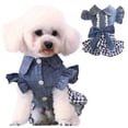 thumbnail image 2 of Spring Pet Dog Clothes Dog Denim Dress Jeans Skirt Small Dog Dress Puppy Clothes Chihuahua Yorkies Teddy Pet Clothing, 2 of 5