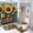 Multicolor, variant on Bathroom Rugs Sets 4 Piece with Shower Curtain, Sunflower Pattern Printed on Shower Curtain and Bath Mat Set, Great for Master Bath Beach House Modern Home, 72 x 72 inches