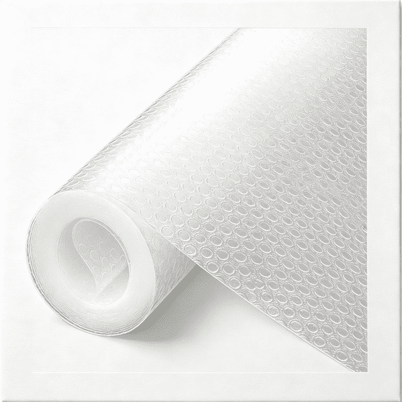XIBUFE Shelf Liner,Waterproof Refrigerator Liner,Drawer Liners for Kitchen Cabinet,Bathroom under Sink Mat Non Adhesive Fridge Liner Place Mats Roll-Clear 17.7"×78.7"