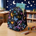 thumbnail image 3 of Yspwyqan Kids Backpack And Lunch Box Set 4 Piece Large Capacity Backpack Set for Girls Ages 8-15, Colorful Floral Butterfly Bookbag for Elementary Middle School Back to School, 3 of 7