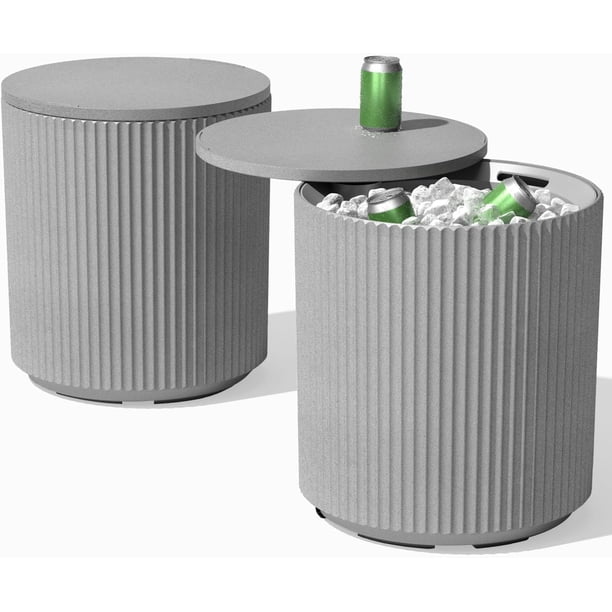 Songqin Outdoor Cooler Side Table - 2 in 1 - Designed for use as Outdoor Side Table, Patio Decor and Ice Chest