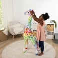 thumbnail image 4 of Melissa & Doug Rainbow Giraffe Lifelike Plush, 4 of 11