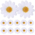 thumbnail image 1 of 12pcs Simulation Daisy Hair Clips Flower Fresh Hair Barrettes Hair for Ladies and Girls (White), 1 of 2