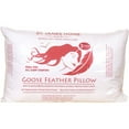 100 Goose Feather Pillow 100 Cotton Shell, 2 Pack Jumbo Size Pillows