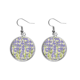 thumbnail image 1 of Planta de pintura de flores de lavanda Pendientes pendientes de plata colgantes joyas señora Unbranded M, 1 of 3