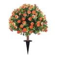 thumbnail image 2 of Spring Summer Outdoor Artificial Green Plants - Faux Tree Decor for Courtyard Garden Patio Indoor Outdoor Plant Ornament(Orange 18 Inch), 2 of 8