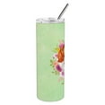thumbnail image 2 of Carolines Treasures CK4276TBL20 Basset Hound Green Flowers Stainless Steel 20 oz Skinny Tumbler 20 oz multicolor, 2 of 4