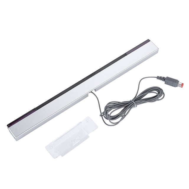 Barra de sensor de señal de rayos infrarrojos IR con receptor cableado y soporte para consola Nintendo WII