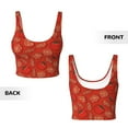 thumbnail image 5 of Fotbe Tomatoes Pattern Womens' Sports Bra Longline Wirefree Padded with Medium Support Sports Moisture-Wicking Workou Vest,Tank Top-, 5 of 9