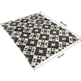thumbnail image 4 of Black Beige Checkerboard Checkered Pattern Blanket,Comfortable Soft Lamb Wool Throw Blanket,All Season,Warm Lightweight Blankets for Sofa Bed Couch Living Room Chair,60"x80", 4 of 4